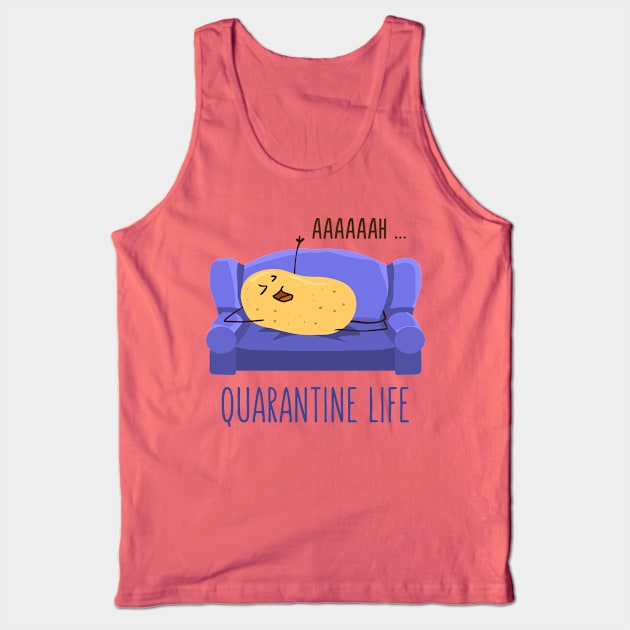 Quarantine Potato Queen Tank Top by AnishaCreations